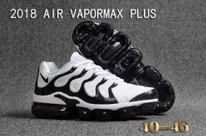 nike air vapormax plus hommes casual chaussures white black